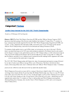 www.vsail.info<br>19th February 2015